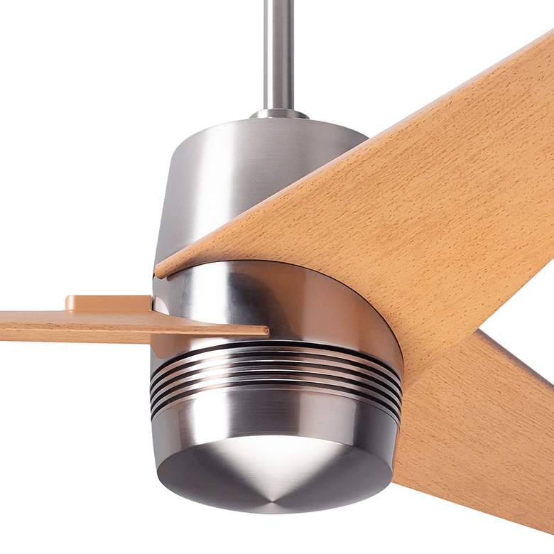 Image 3 48" Modern Fan Velo DC Brushed Nickel Maple Ceiling Fan with Remote more views