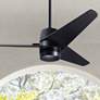 48" Modern Fan Velo DC Dark Bronze Damp Rated Ceiling Fan with Remote