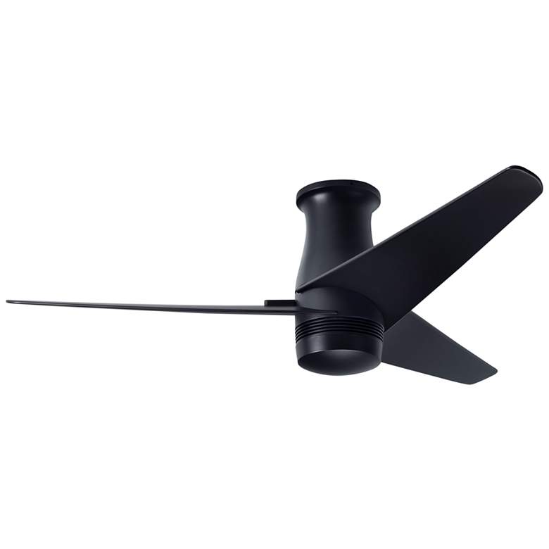 Image 1 48 inch Modern Fan Velo DC Dark Bronze Damp Rated Hugger Fan with Remote