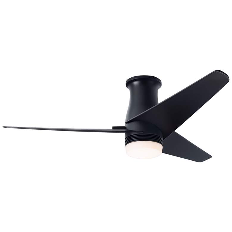 Image 2 48" Modern Fan Velo DC Dark Bronze LED Hugger Ceiling Fan with Remote