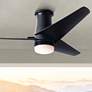 48" Modern Fan Velo DC Dark Bronze LED Hugger Ceiling Fan with Remote