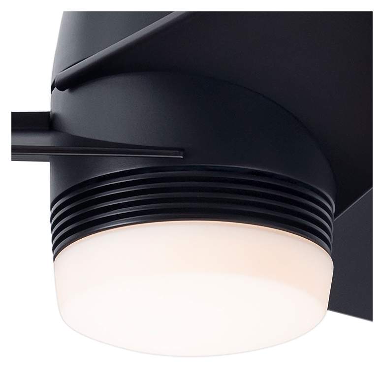 Image 3 48" Modern Fan Velo DC Dark Bronze LED Hugger Ceiling Fan with Remote more views