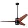 48" Modern Fan Velo DC Dark Bronze Mahogany Damp Rated Fan with Remote