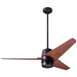 48&quot; Modern Fan Velo DC Dark Bronze Mahogany Damp Rated Fan with Remote