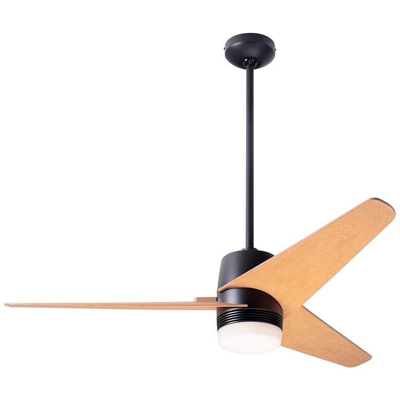 Image 2 48" Modern Fan Velo DC Dark Bronze Maple LED Ceiling Fan with Remote