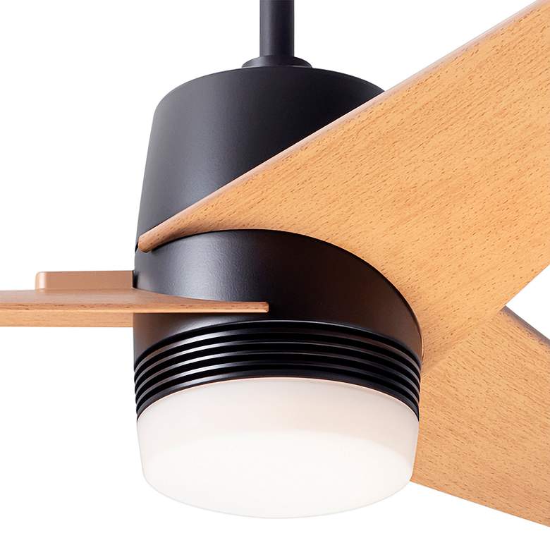 Image 3 48" Modern Fan Velo DC Dark Bronze Maple LED Ceiling Fan with Remote more views