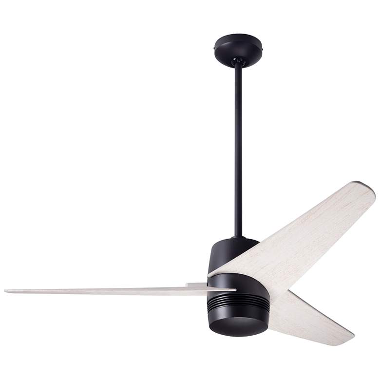 Image 2 48" Modern Fan Velo DC Dark Bronze Whitewash Damp Fan with Remote