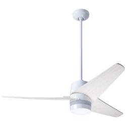 48&quot; Modern Fan Velo DC Gloss White and Whitewash Fan with Remote