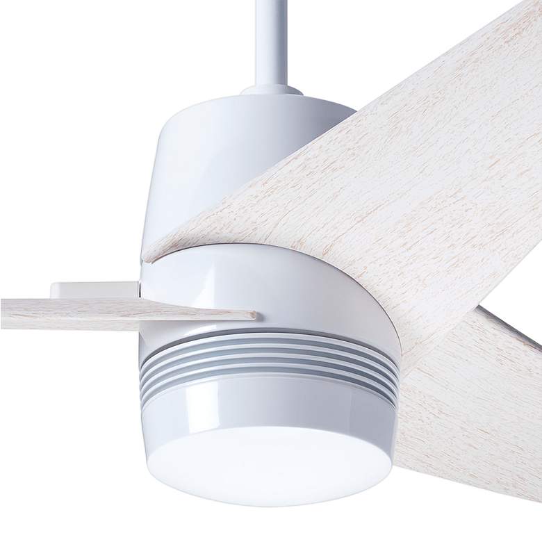 Image 3 48" Modern Fan Velo DC Gloss White and Whitewash Fan with Remote more views