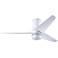 48" Modern Fan Velo DC Gloss White Damp Rated Hugger Fan with Remote
