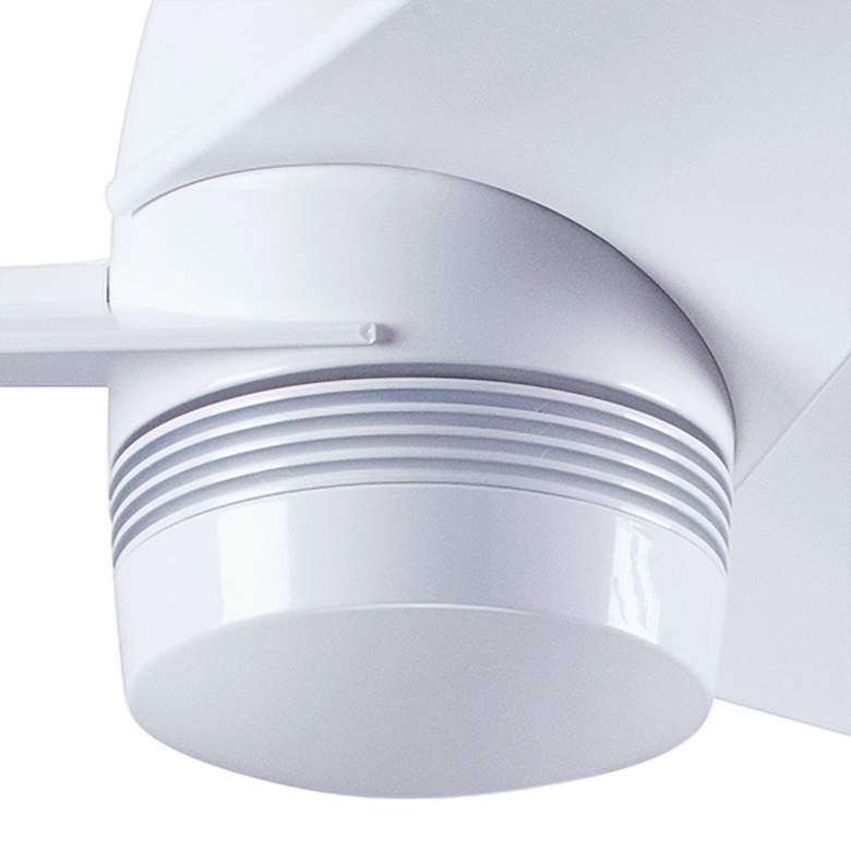 Image 3 48" Modern Fan Velo DC Gloss White Damp Rated Hugger Fan with Remote more views