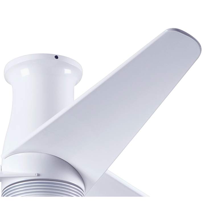 Image 4 48" Modern Fan Velo DC Gloss White Damp Rated Hugger Fan with Remote more views