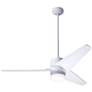 48" Modern Fan Velo DC Gloss White Damp Rated LED Fan with Remote