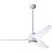 48" Modern Fan Velo DC Gloss White Damp Rated LED Fan with Remote
