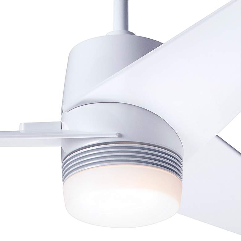 Image 3 48" Modern Fan Velo DC Gloss White Damp Rated LED Fan with Remote more views