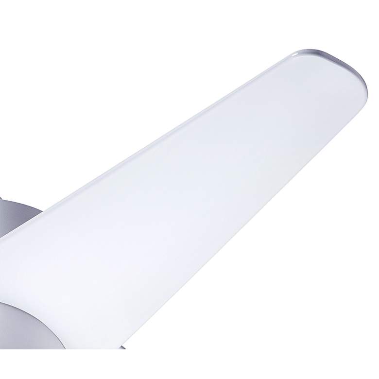 Image 4 48 inch Modern Fan Velo DC Gloss White Damp Rated LED Fan with Remote more views