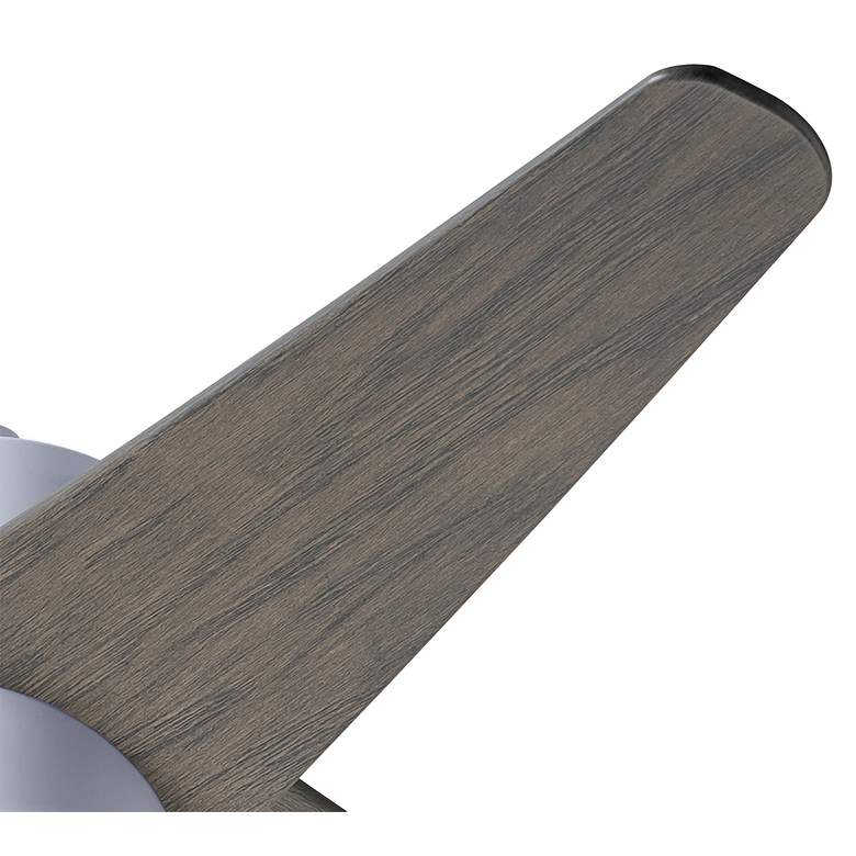 Image 4 48" Modern Fan Velo DC Gloss White Graywash Damp LED Fan with Remote more views