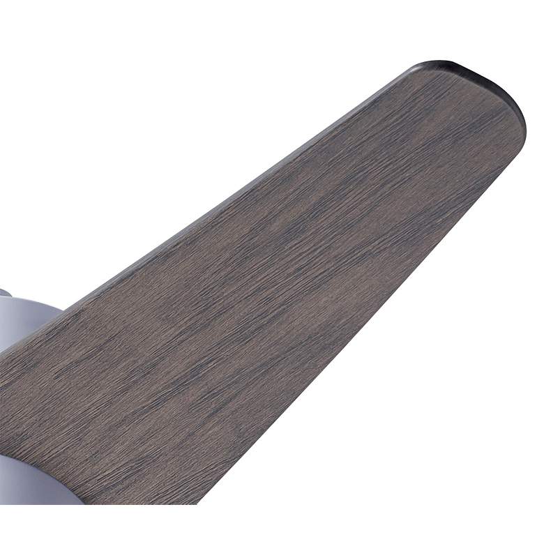 Image 4 48" Modern Fan Velo DC Gloss White Graywash Damp Rated Fan with Remote more views