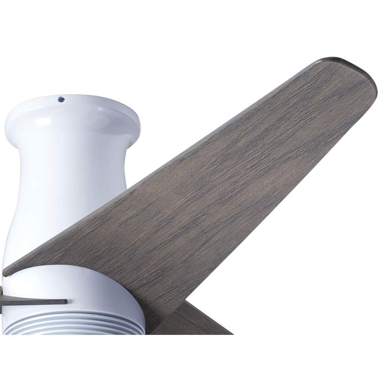 Image 3 48 inch Modern Fan Velo DC Gloss White Graywash Hugger Fan with Remote more views