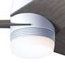 48" Modern Fan Velo DC Gloss White Graywash LED Hugger Fan with Remote