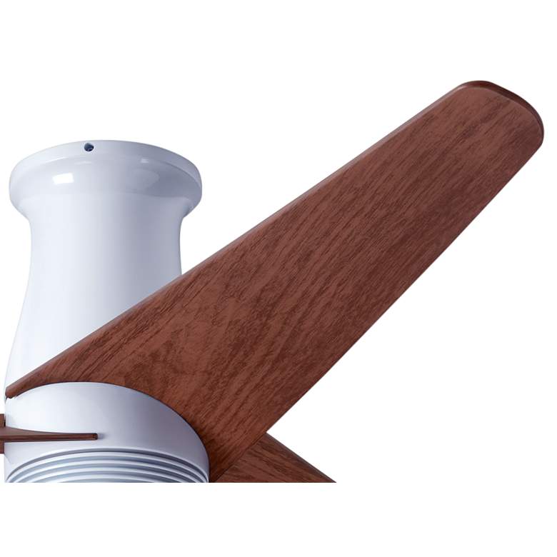 Image 4 48" Modern Fan Velo DC Gloss White Mahogany Hugger Fan with Remote more views
