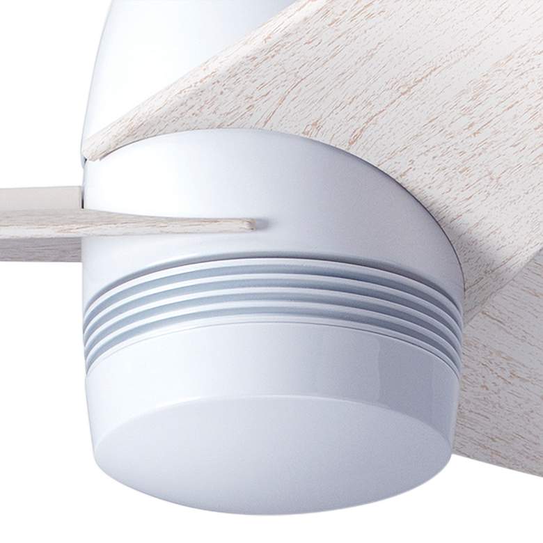 Image 2 48" Modern Fan Velo DC Gloss White Whitewash Hugger Fan with Remote more views