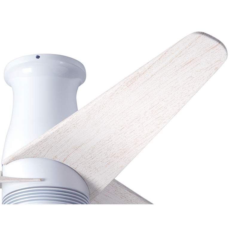 Image 3 48" Modern Fan Velo DC Gloss White Whitewash Hugger Fan with Remote more views