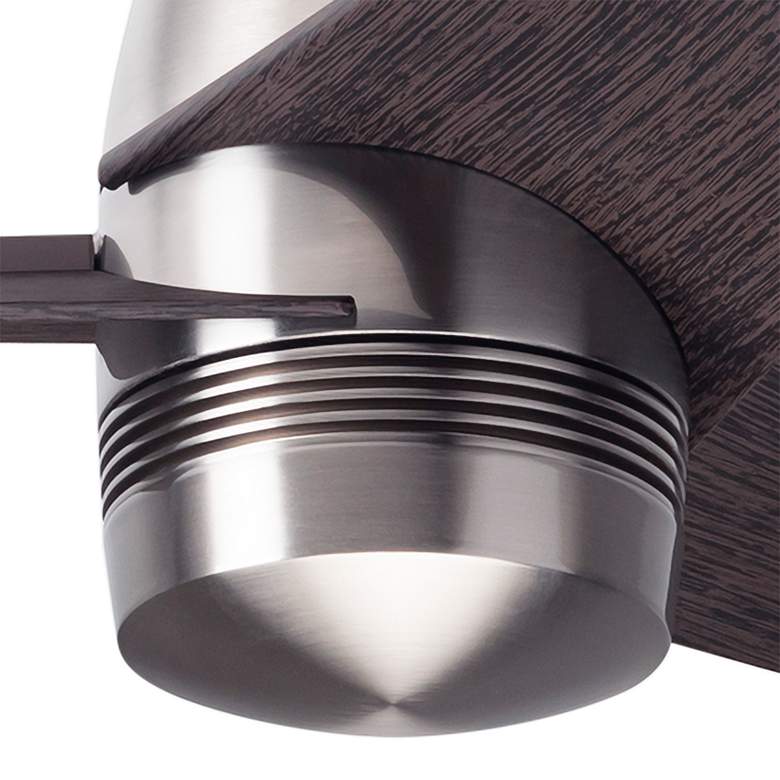 Image 2 48" Modern Fan Velo DC Nickel and Ebony Hugger Ceiling Fan with Remote more views