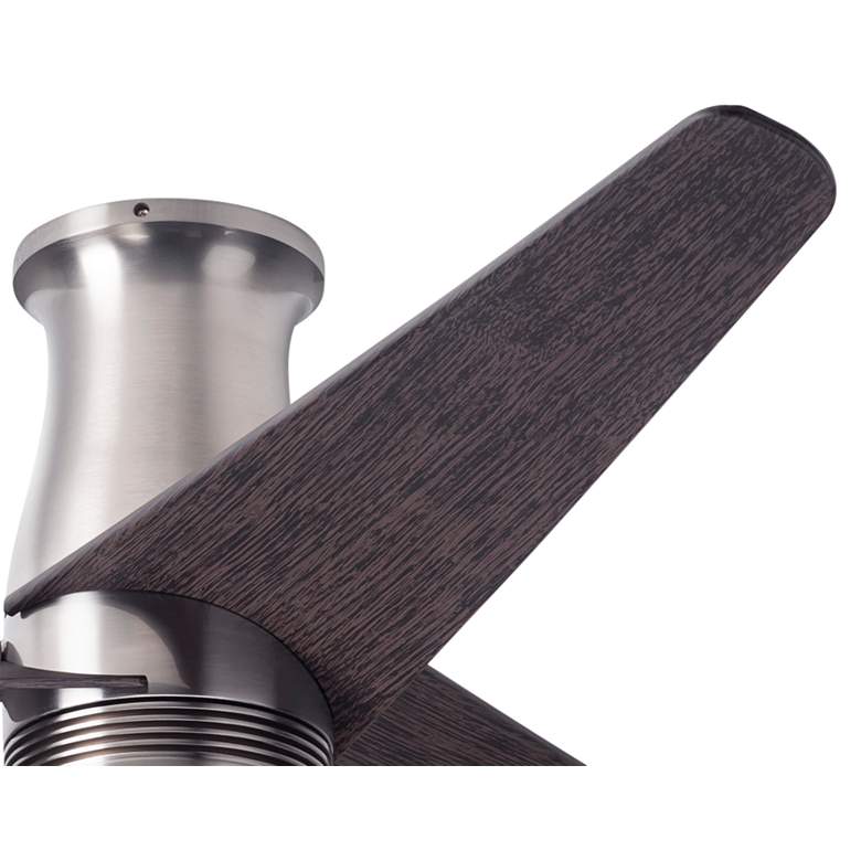 Image 3 48" Modern Fan Velo DC Nickel and Ebony Hugger Ceiling Fan with Remote more views