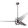 48" Modern Fan Velo DC Nickel Damp Rated Ceiling Fan with Remote