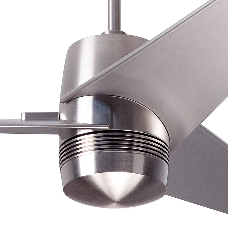 Image 3 48" Modern Fan Velo DC Nickel Damp Rated Ceiling Fan with Remote more views