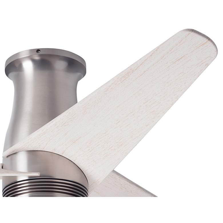 Image 4 48" Modern Fan Velo DC Nickel Damp Rated Hugger Fan with Remote more views