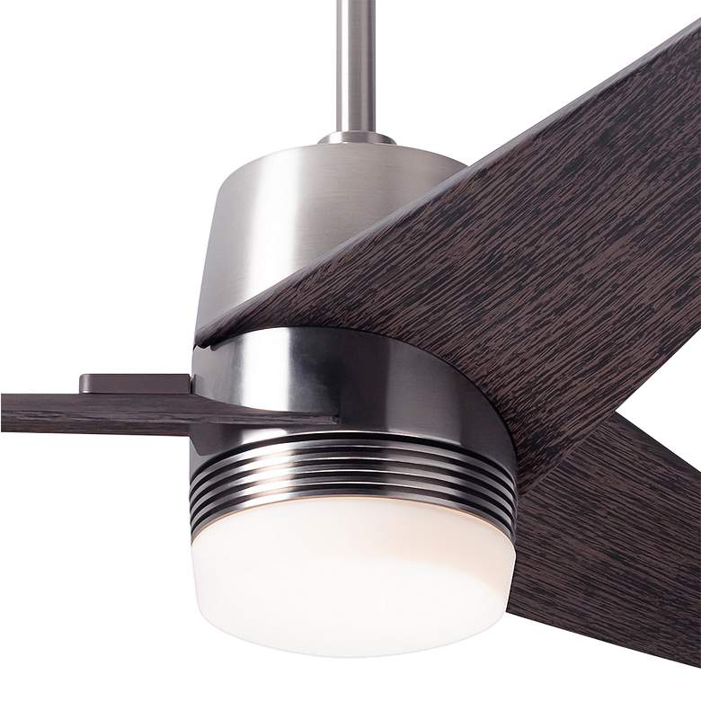 Image 3 48" Modern Fan Velo DC Nickel Ebony LED Damp Ceiling Fan with Remote more views