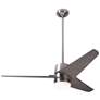 48" Modern Fan Velo DC Nickel Graywash LED Damp Rated Fan with Remote