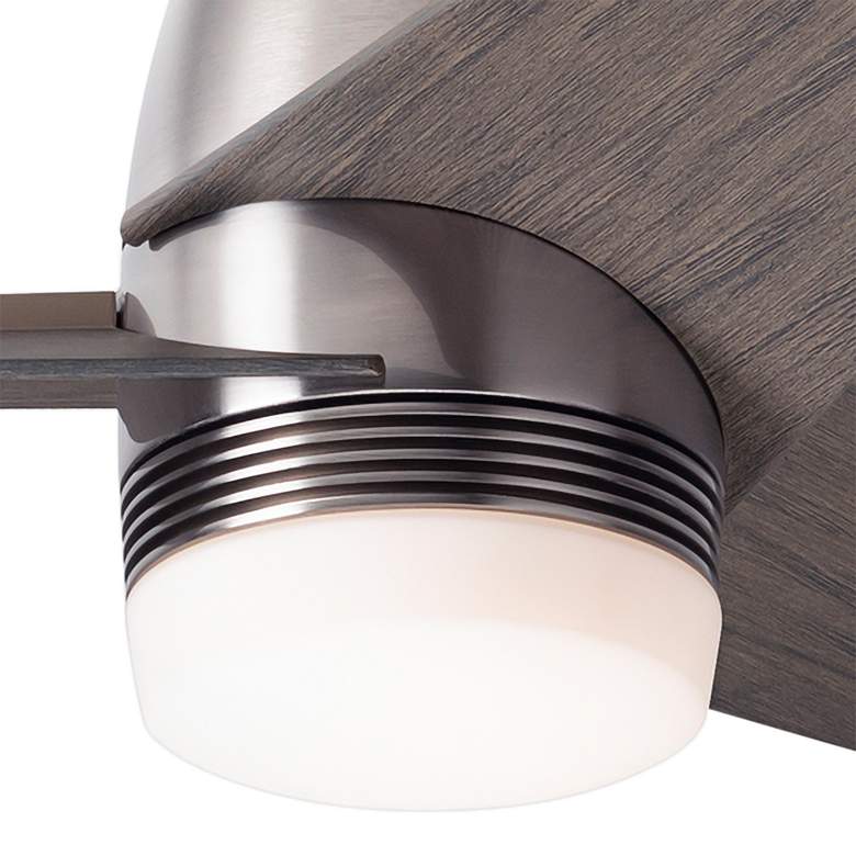 Image 3 48" Modern Fan Velo DC Nickel/Graywash LED Hugger Fan with Remote more views