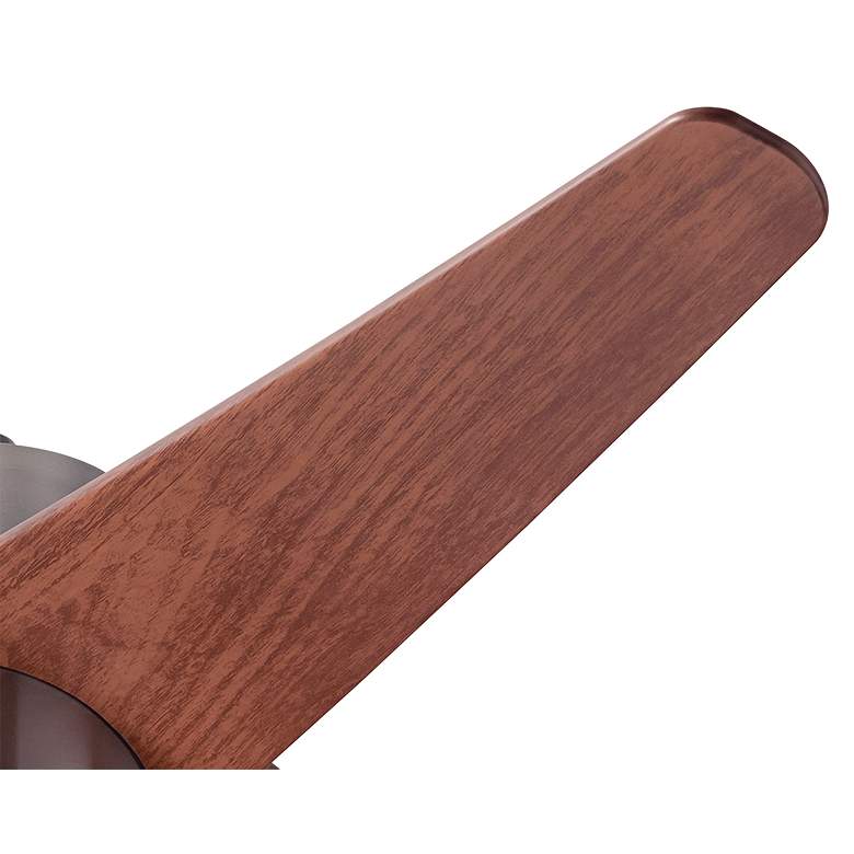 Image 4 48" Modern Fan Velo DC Nickel Mahogany Damp Ceiling Fan with Remote more views