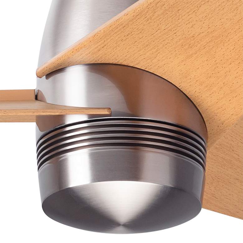 Image 2 48" Modern Fan Velo DC Nickel Maple Damp Rated Hugger Fan with Remote more views