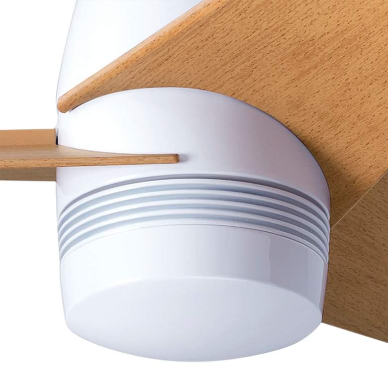 Image 2 48" Modern Fan Velo DC White Maple Hugger Fan with Wall Control more views