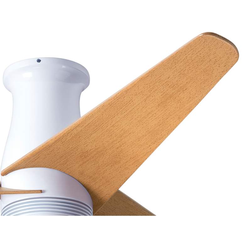 Image 3 48" Modern Fan Velo DC White Maple Hugger Fan with Wall Control more views