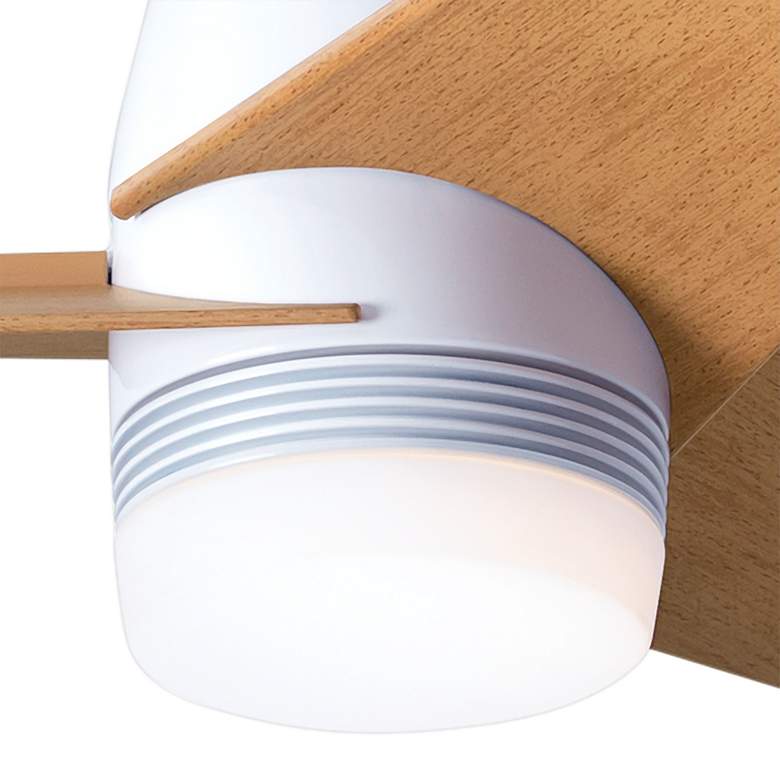 Image 3 48" Modern Fan Velo DC White Maple LED Hugger Ceiling Fan with Remote more views