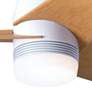 48" Modern Fan Velo DC White Maple LED Hugger Ceiling Fan with Remote