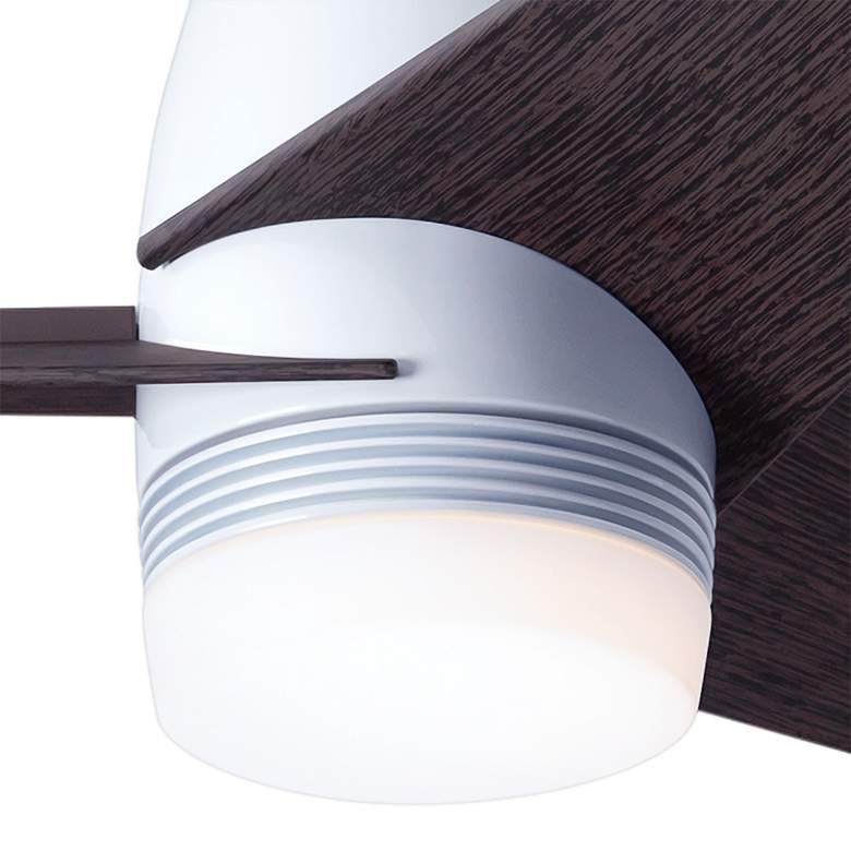 Image 2 48 inch Modern Fan Velo Gloss White Ebony LED Hugger Fan with Remote more views