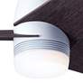 48" Modern Fan Velo Gloss White Ebony LED Hugger Fan with Remote