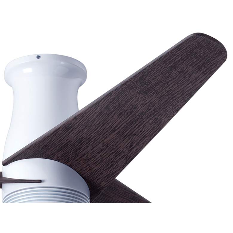 Image 3 48 inch Modern Fan Velo Gloss White Ebony LED Hugger Fan with Remote more views