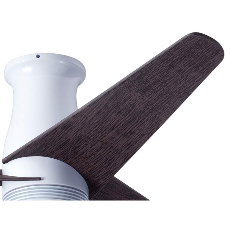 Image 3 48" Modern Fan Velo Gloss White Ebony LED Hugger Fan with Remote more views