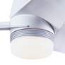 48" Modern Fan Velo Gloss White LED Damp Rated Hugger Fan with Remote