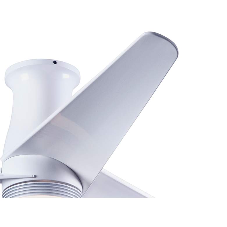 Image 3 48" Modern Fan Velo Gloss White LED Damp Rated Hugger Fan with Remote more views