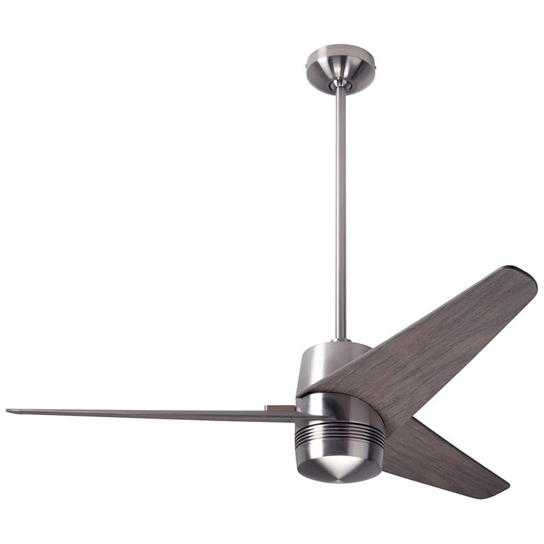 Image 2 48 inch Modern Fan Velo Nickel and Gray Damp Rated Ceiling Fan with Remote