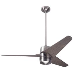48&quot; Modern Fan Velo Nickel and Gray Damp Rated Ceiling Fan with Remote