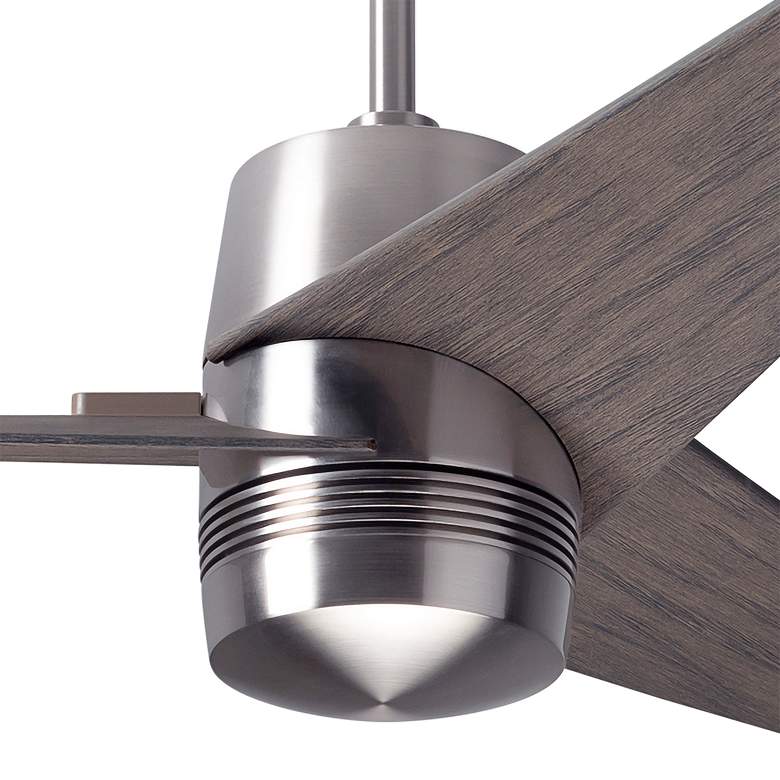 Image 3 48" Modern Fan Velo Nickel and Gray Damp Rated Ceiling Fan with Remote more views